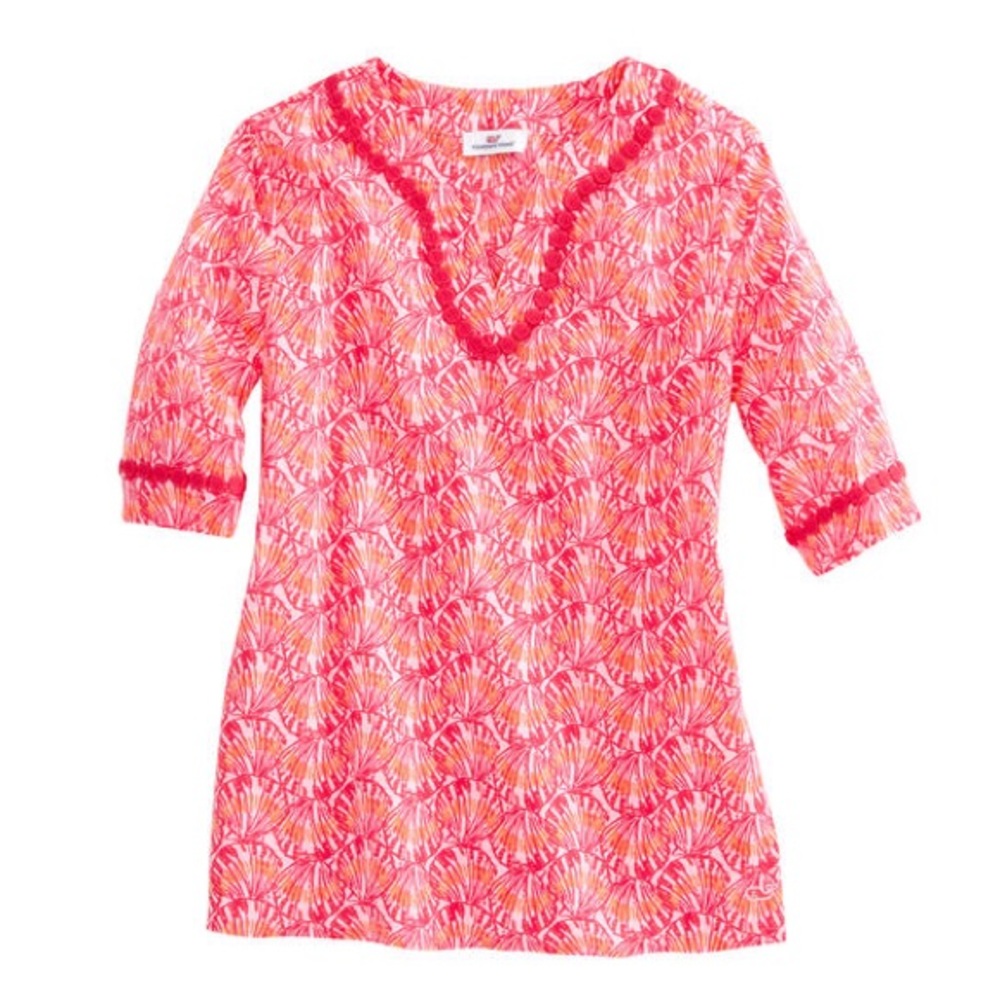 NWT Vineyard Vines XL 16 Pink Shell Tunic